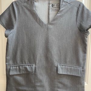 FIGS LIMITED Graphite Dolores Scrub Top